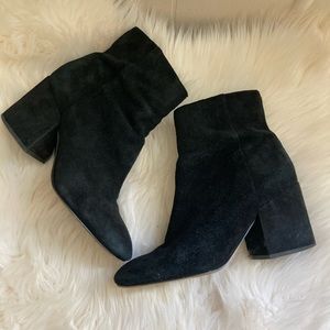 Sam Edelman Leather Block Heel Booties 7.5